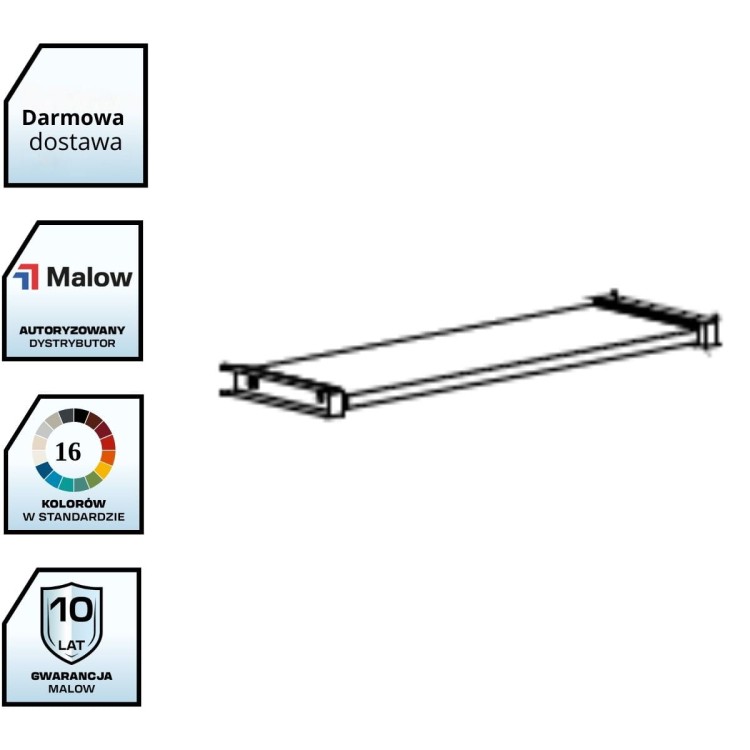 Półka wysuwana 120 cm do szaf aktowych SBM M z drzwiami żaluzjowymi o szer. 1200 mm z darmową dostawą