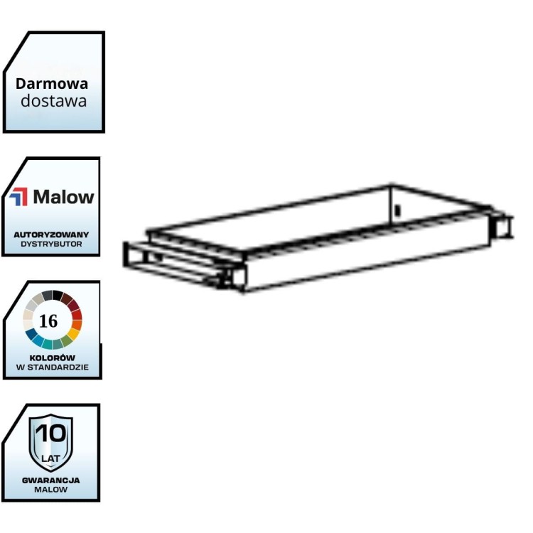 Szuflada pełna 120 cm do szaf SBM M z drzwiami żaluzjowymi 1200 mm z darmową dostawą