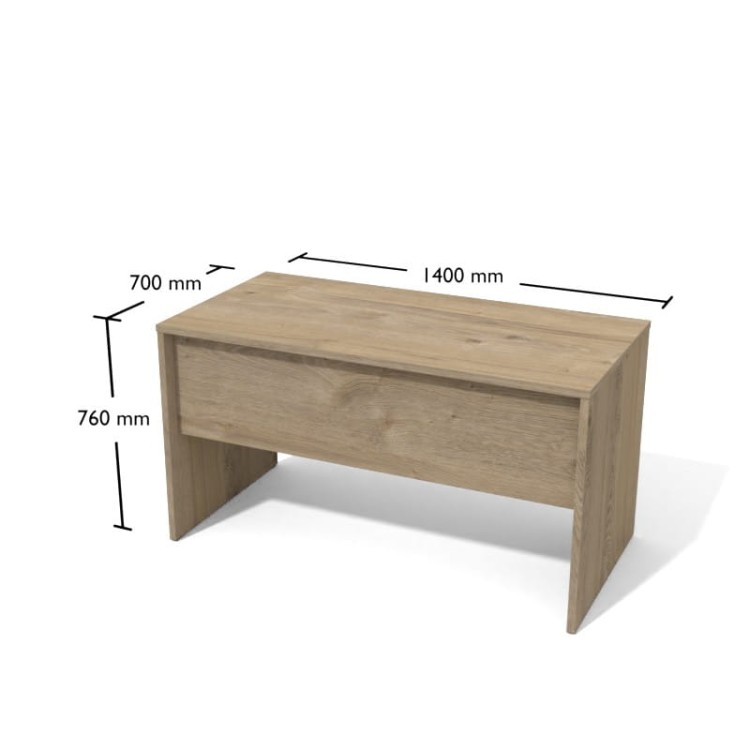 Biurko proste 1400 x 700 Dąb Coastland Btp3-7 Antrax z darmową dostawą