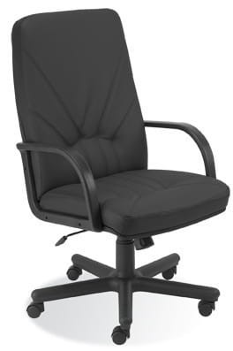 Czarny fotel gabinetowy MANAGER KD Nowy Styl