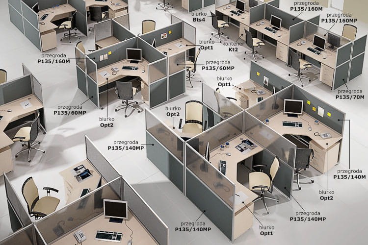 Wizualizacja biurka Opentech z wyposażeniem biura.jpg
