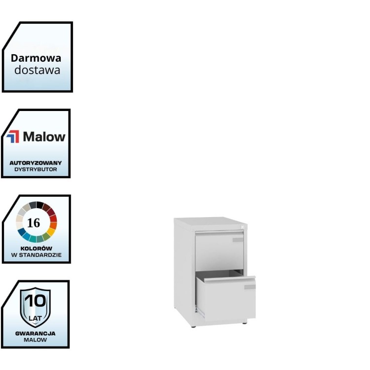 Szafa kartotekowa A4 SZK 101 – metalowa, 2 szuflady, Malow z darmową dostawą