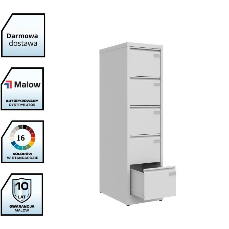 Szafa kartotekowa A4 SZK 301/5 – metalowa, 5 szuflad, Malow z darmową dostawą