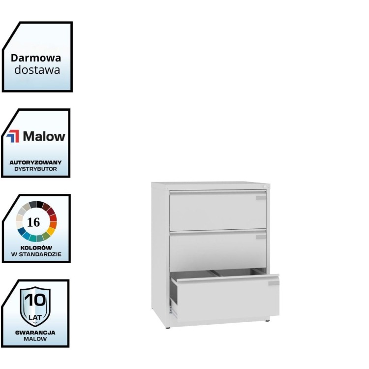 Szafa kartotekowa A4 SZK 202 – metalowa, 3 szuflady, 2 rzędy, Malow  z darmową dostawą