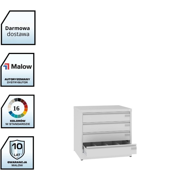 Szafka kartoteczna metalowa A6 SZK 103 - 4 szufladowa z darmową dostawą