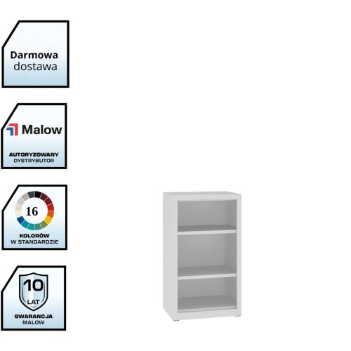 Niski regał metalowy zamknięty na segregatory A4 RZ 101 LX z darmową dostawą