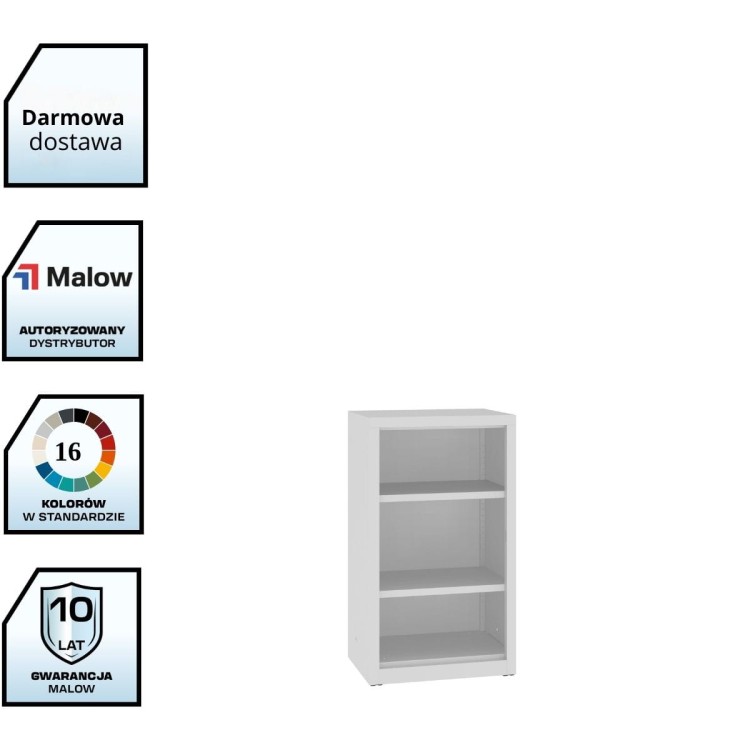 Niski regał metalowy zamknięty na segregatory A4 RZ 101 LX z darmową dostawą