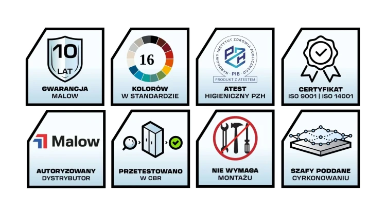 Certyfikat regałów zamkniętych RZ - Malow