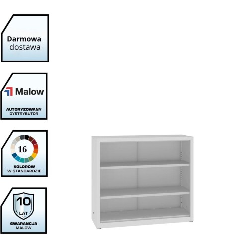 Niski regał metalowy zamknięty na segregatory A4 RZ 107 LX – 1200 mm z darmową dostawą