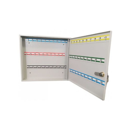 Otwarta szafka na klucze SK 60 popielata RAL 7035 Leomar – metalowa na 60 kluczy