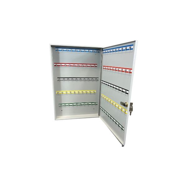 Otwarta szafka na klucze SK 100 popielata RAL 7035 Leomar – metalowa na 100 kluczy