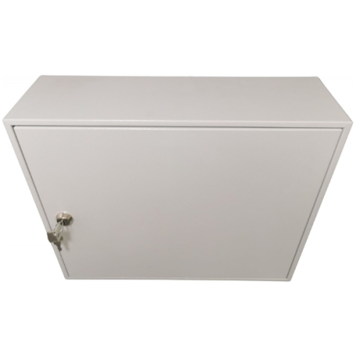 Zamknięta szafka na klucze SK 120/2Z popielata RAL 7035 Leomar – z podwójnym zamkiem