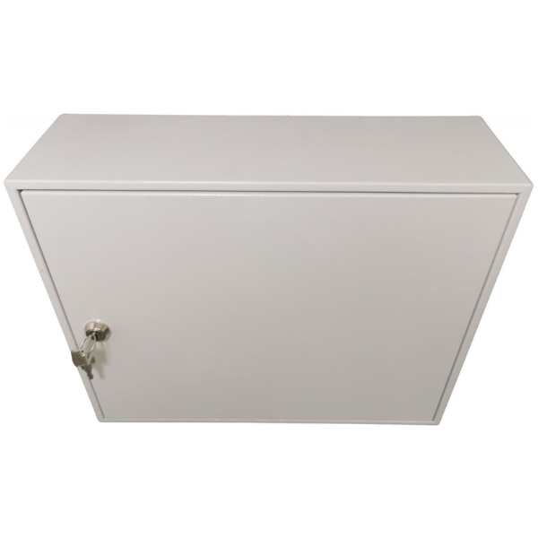 Zamknięta szafka na klucze SK 120/2Z popielata RAL 7035 Leomar – z podwójnym zamkiem