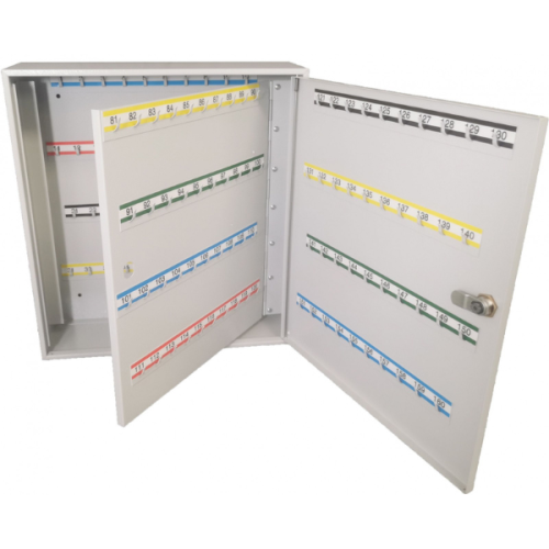 Otwarta szafka na klucze SK 160/2Z popielata RAL 7035 Leomar – z podwójnym zamkiem