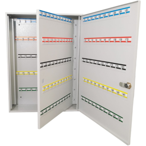 Otwarta szafka na klucze SK 200/2Z popielata RAL 7035 Leomar – z podwójnym zamkiem