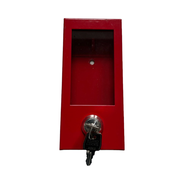 Zamknięta metalowa szafka na klucz ewakuacyjny SKE 2/BZ czerwona RAL 3020 Leomar