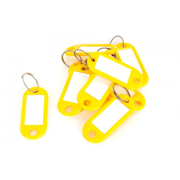 Żółta zawieszka do kluczy – identyfikator do oznaczania kluczy