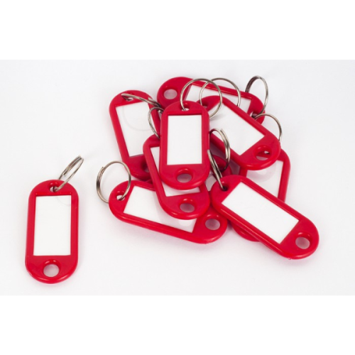 Czerwona zawieszka do kluczy – identyfikator do oznaczania kluczy