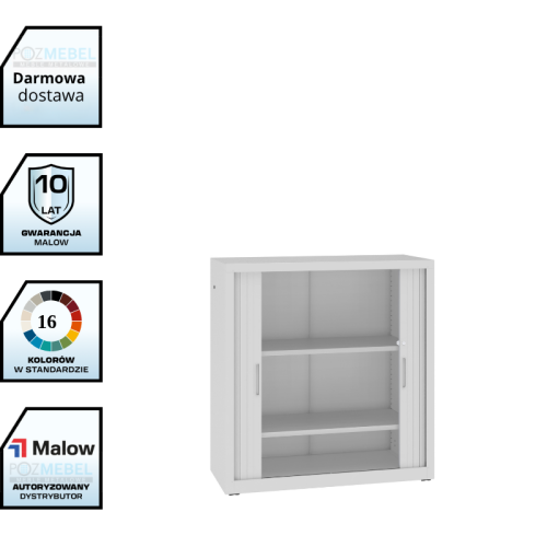 Szafa aktowa metalowa żaluzjowa SBM 105 M LX Malow – niska szafa na segregatory 60 cm / 26 segregatorów z darmową dostawa