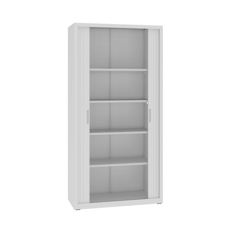 Otwarta szafa aktowa metalowa żaluzjowa SBM 208 M LX Malow – wysoka szafa na segregatory 200 cm / 65 segregatorów