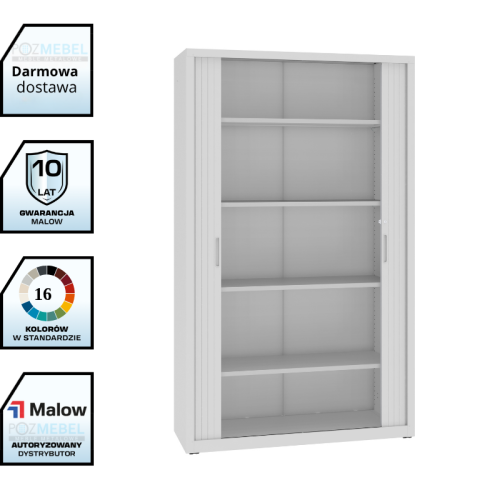Szafa aktowa metalowa żaluzjowa SBM 217 M LX Malow – duża szafa na segregatory 120 cm / 80 segregatorów z darmową dostawą