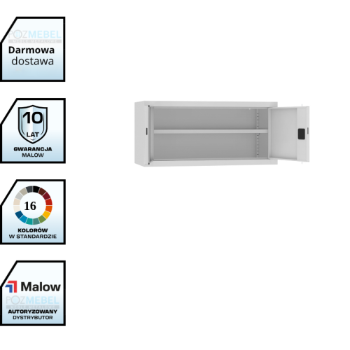 Niska nadstawka metalowa z drzwiami skrzydłowymi SBM 403 M LX Malow – do szaf 100 cm
