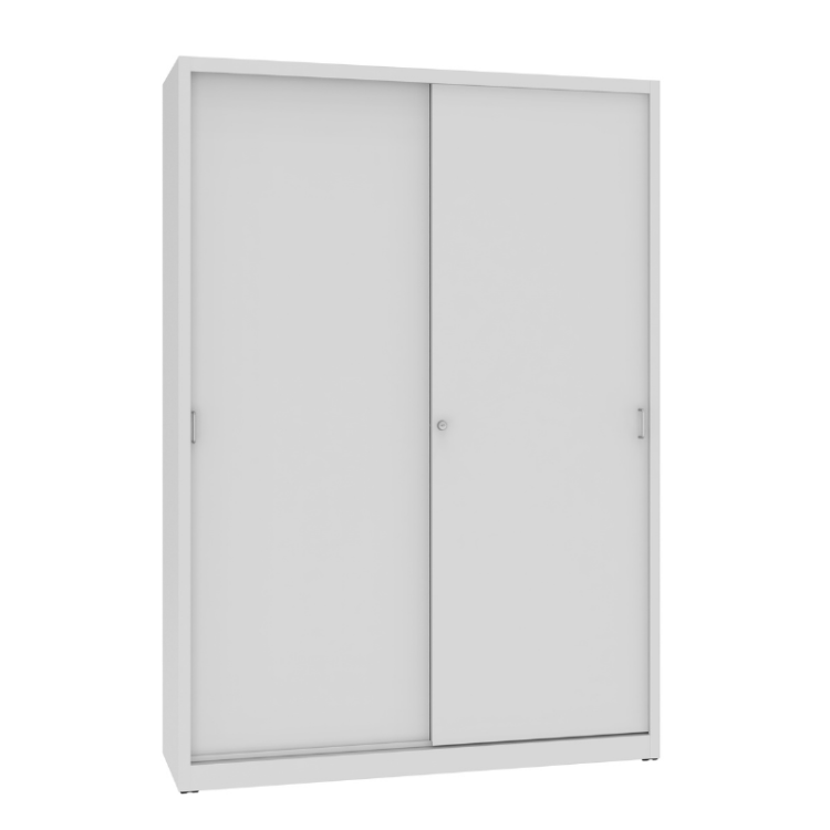 Zamknięta metalowa szafa aktowa z drzwiami przesuwnymi SBM 221 Malow – duża wysoka szafa na segregatory 140 cm / 95 segregatorów