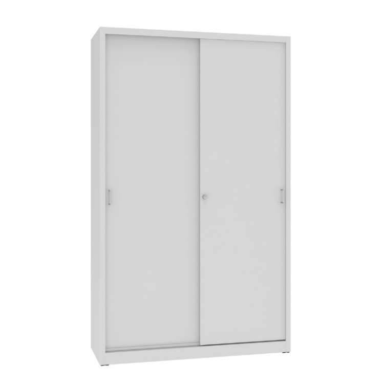 Zamknięta metalowa szafa aktowa z drzwiami przesuwnymi SBM 220 Malow – szeroka wysoka szafa na segregatory 120 cm / 80 segregatorów