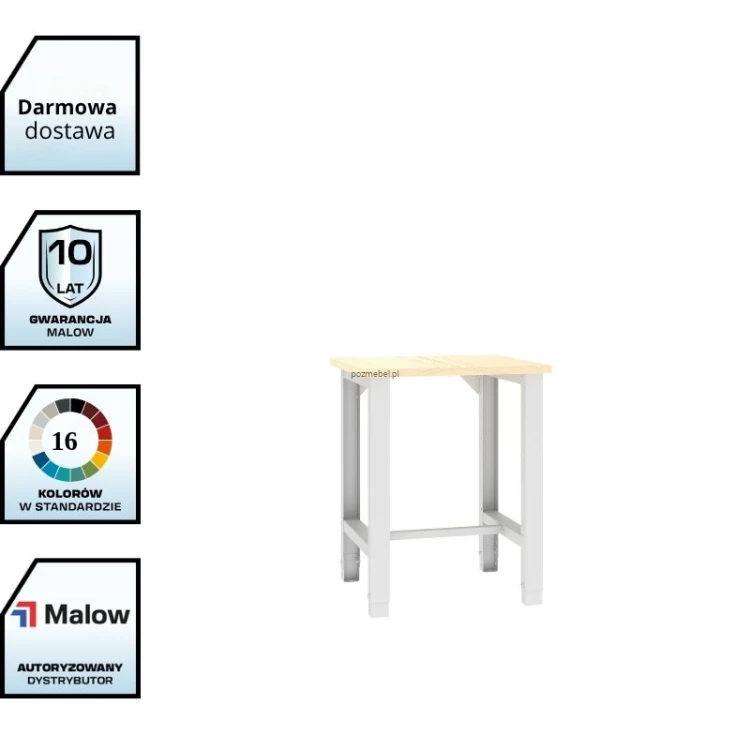 Stół roboczy SWT 07/1 725x620 mm Malow – kompaktowy stół warsztatowy bez zabudowy z darmową dostawą