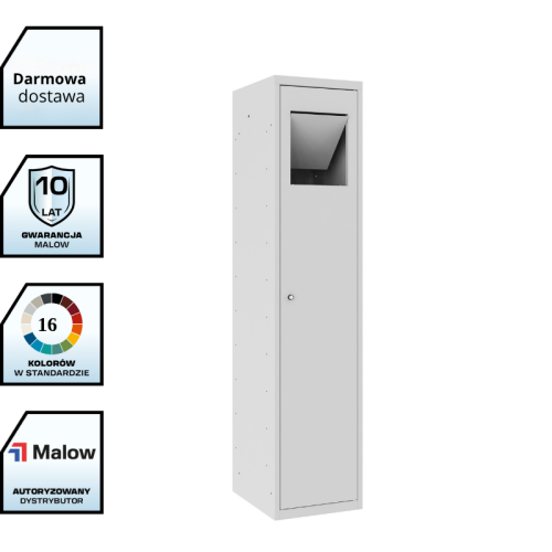 Metalowa szafa gospodarcza wrzutowa MKB 5 Malow na brudną odzież 1800x400x500 mm