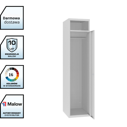 Metalowa szafa gospodarcza MKB 5E Malow z otworem wrzutowym na brudną odzież 1800x400x500 mm