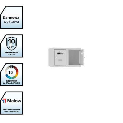 Nadstawka do szaf socjalnych 60 cm szer. NSUM 320 Malow – 2-komorowa z darmową dostawą