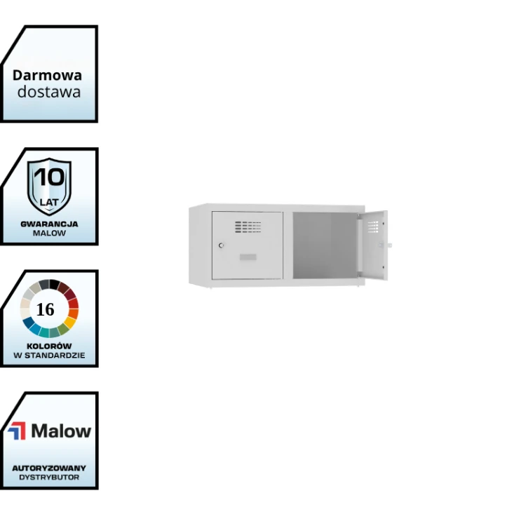 Nadstawka do szaf socjalnych 80 cm szer. NSUM 420 Malow – 2-komorowa z darmową dostawą