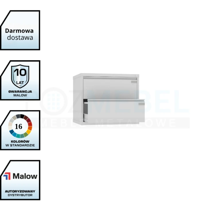 Nadstawka do szaf kartotekowych NSZK 102 Malow A4 – 2 szuflady, 2 rzędy z darmową dostawą