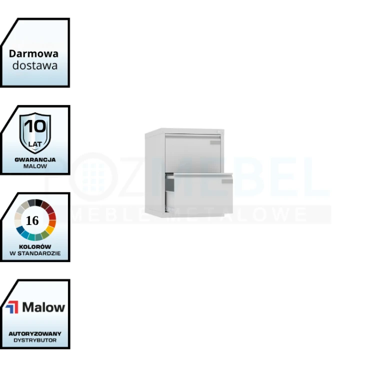 Nadstawka do szaf kartotekowych NSZK 104 Malow A4 – 2 szuflady z darmową dostawą