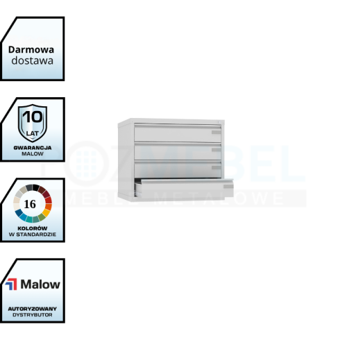 Nadstawka do szaf kartotekowych NSZK 103 Malow A6 – 4 szuflady z darmową dostawą