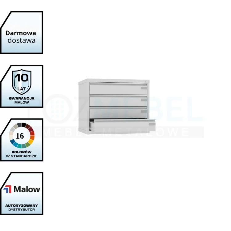 Nadstawka do szaf kartotekowych NSZK 103 Malow A6 – 4 szuflady z darmową dostawą