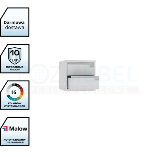 Nadstawka do szaf kartotekowych NSZK 304/2 Malow A5 – 2 szuflady, 2 rzędy