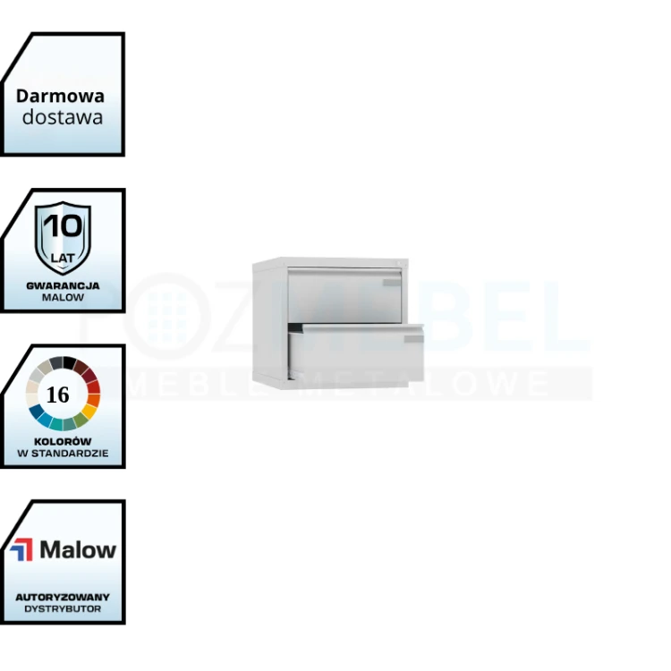 Nadstawka do szaf kartotekowych NSZK 304/2 Malow A5 – 2 szuflady, 2 rzędy