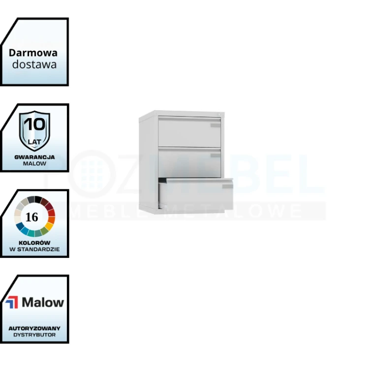 Nadstawka do szaf kartotekowych NSZK 304/3 Malow A5 – 3 szuflady z darmową dostawą
