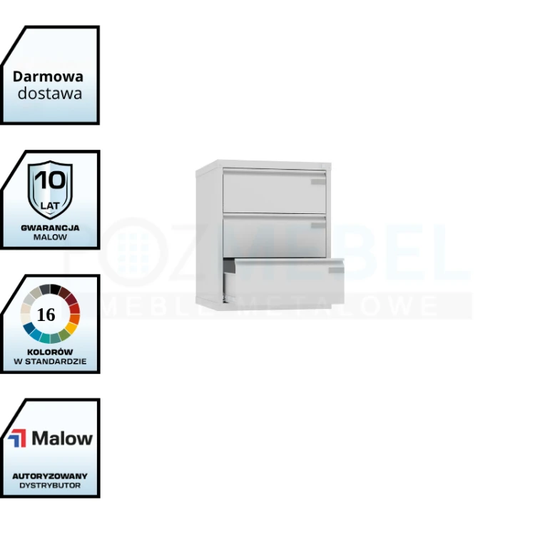 Nadstawka do szaf kartotekowych NSZK 318/3 Malow B5 – 3 szuflady z darmową dostawą