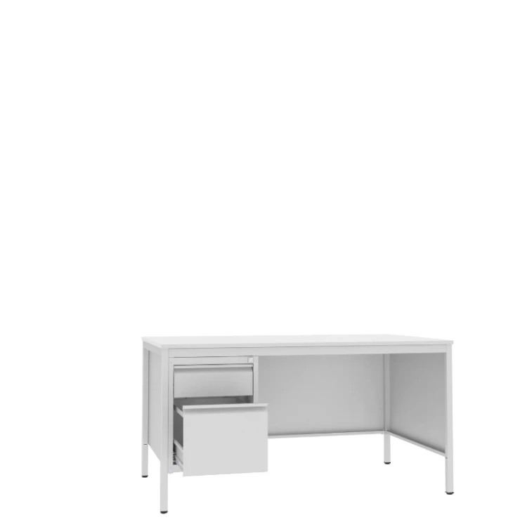 Zamknięte biurko lekarskie BIM 022 st 740x1600x800 mm z kontenerkiem i szufladą na teczki A4 Malow