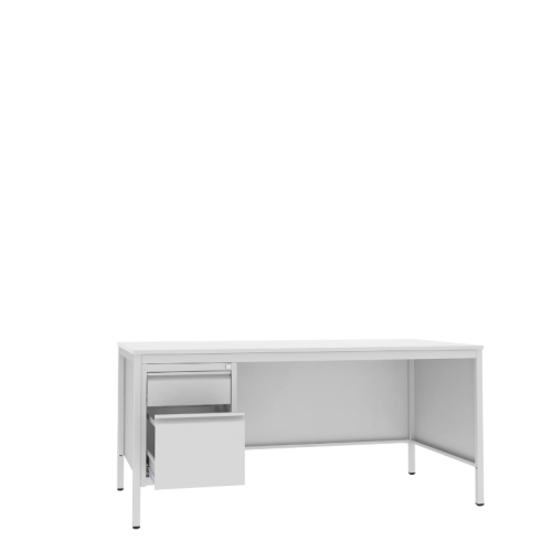 Otwarte biurko lekarskie BIM 032 st 740x1600x800 mm Malow z kontenerkiem i szufladą na teczki A4 z darmową dostawą