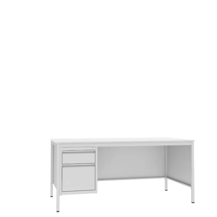 Zamknięte biurko lekarskie BIM 032 st 740x1600x800 mm Malow z kontenerkiem i szufladą na teczki A4 z darmową dostawą