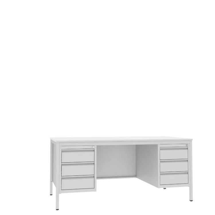 Zamknięte biurko lekarskie BIM 051 st 740x1600x800 mm Malow z dwoma kontenerkami 6 szuflad RODO z darmową dostawą