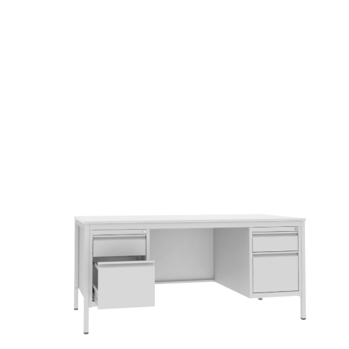 Otwarta biurko lekarskie BIM 052 st 740x1600x800 mm Malow z 2 kontenerkami i szufladami na teczki A4