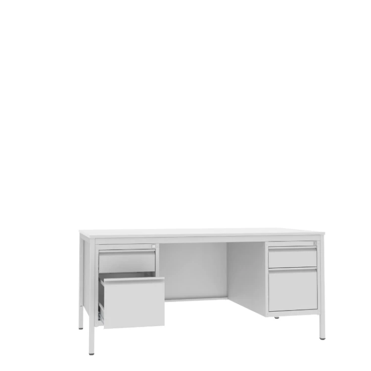 Otwarta biurko lekarskie BIM 052 st 740x1600x800 mm Malow z 2 kontenerkami i szufladami na teczki A4