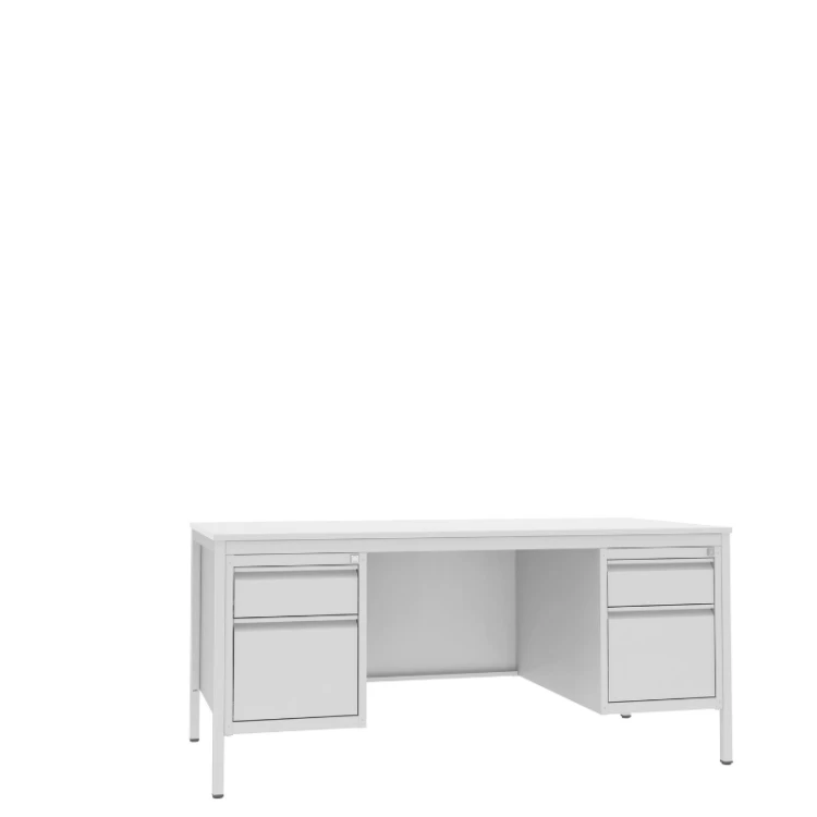 Zamknięte biurko lekarskie BIM 052 st 740x1600x800 mm Malow z 2 kontenerkami i szufladami na teczki A4