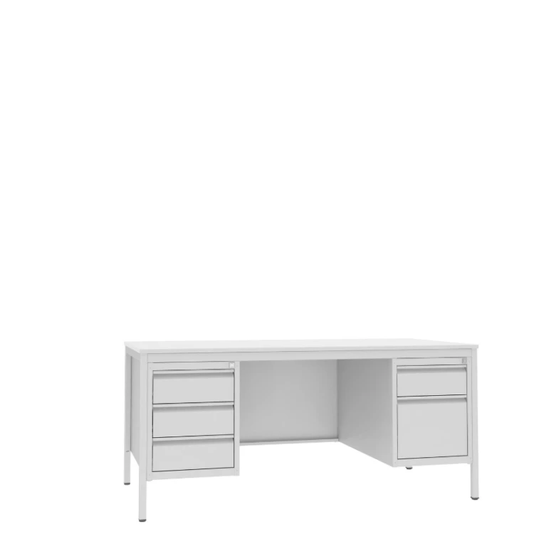 Zamknięte biurko lekarskie BIM 055 st 740x1600x800 mm Malow z 2 kontenerkami i szufladą A4 z darmową dostawą