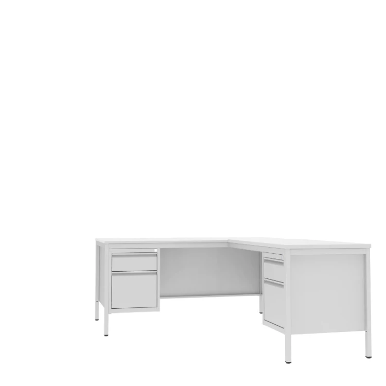 Zamknięte biurko lekarskie narożne BIM 073 st 1600x800 mm + dostawka 1200 mm Malow z szufladą A4 z darmową dostawą